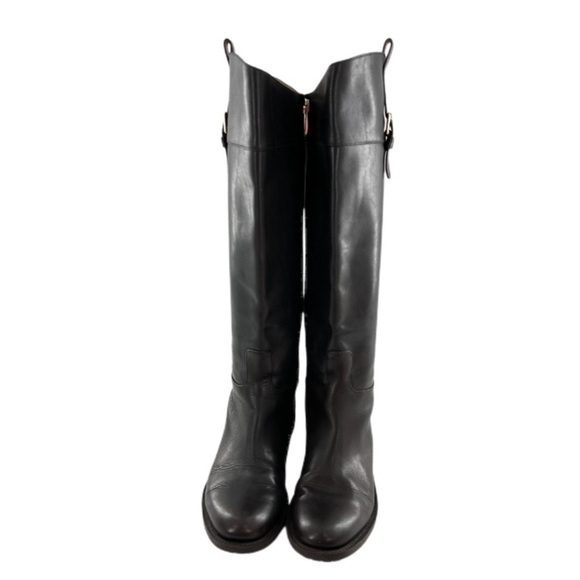 Banana Republic womens boots size 7 chocolate brown leather riding knee high - Picture 3 of 16